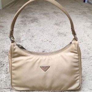 Authentic Prada Beige Nylon Bag